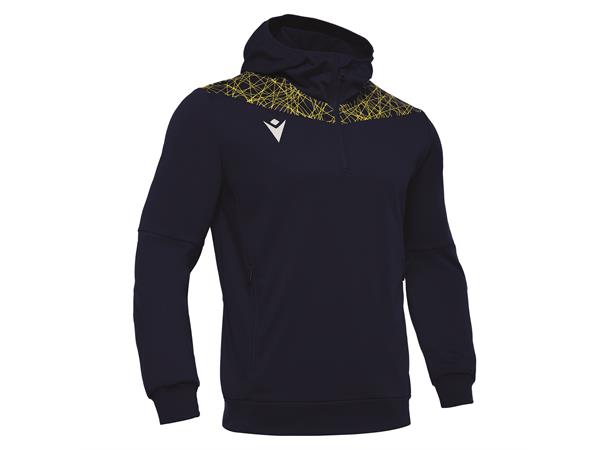 Ishtar Hoody 1/4 Zip Top NAVY/GUL XS Treningsgenser med hette - Unisex 