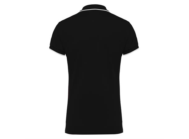 Desi Polo BLK/WHT XS Poloskjorte til dame i bomull 